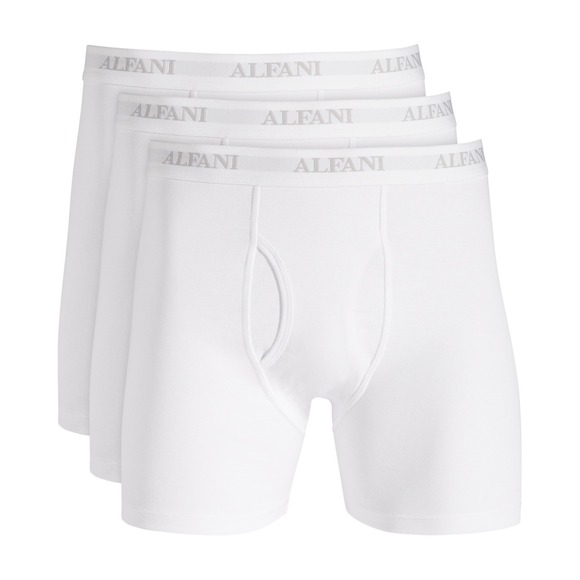 Alfani Boxer Briefs Mens‎ XL White 4-Pack Cotton Underwear Moisture Wicking - Picture 1 of 5